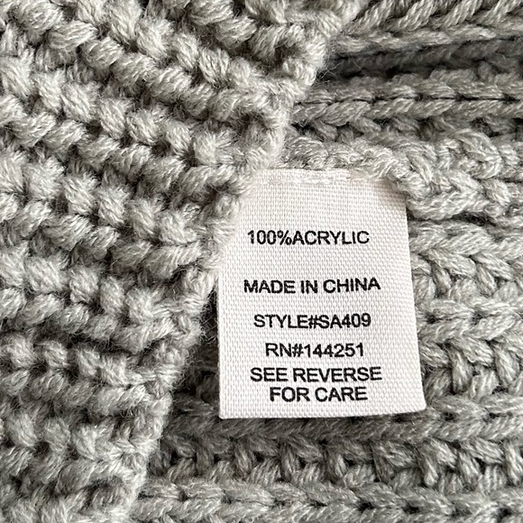 🌼 Moon & Madison Chunky Knit Bobble Sleeve Crop Sweater in Sage, S NWOT - Picture 8 of 8